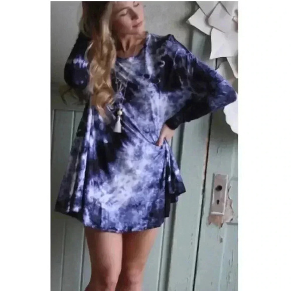 Show Me Your Mumu Mellow Pull On Oversized Lounge Tie Dye Dress Tunic Size XS - Picture 8 of 8